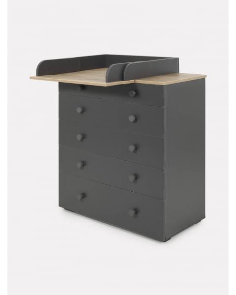 Комод пеленальный Rant Levi 80/5 с органайзером Moon grey