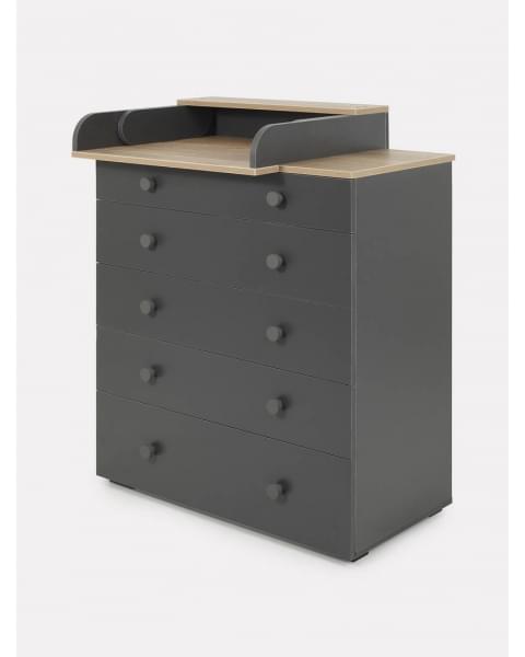 Комод пеленальный Rant Levi 80/5 с органайзером Moon grey