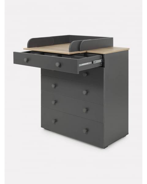 Комод пеленальный Rant Levi 80/5 с органайзером Moon grey