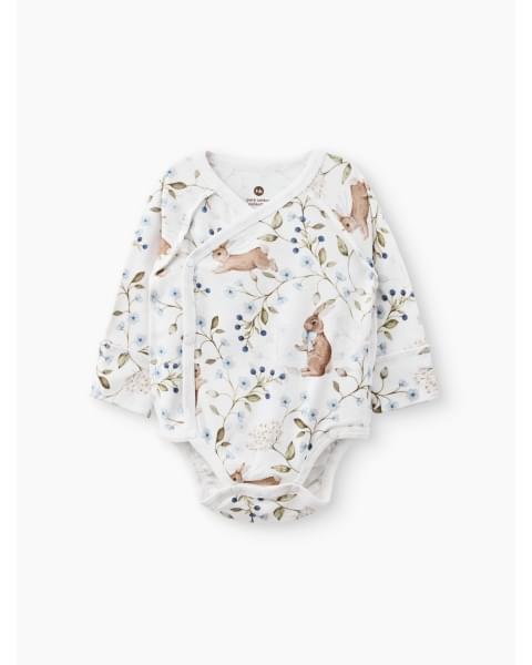 Комплект для новорожденного на выписку из роддома от Happy Baby white blue