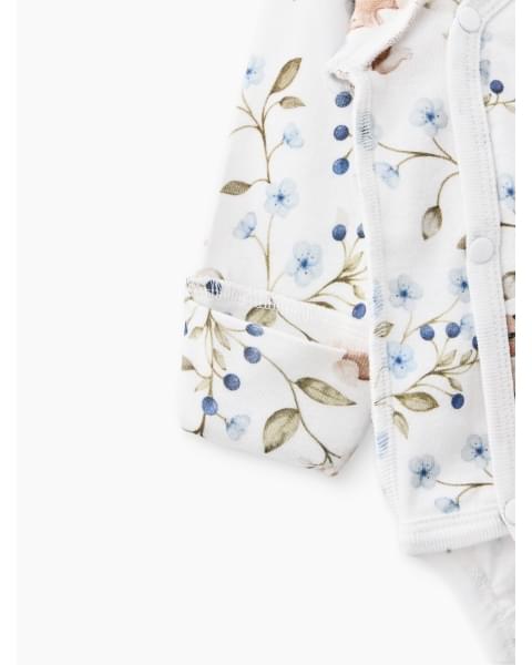 Комплект для новорожденного на выписку из роддома от Happy Baby white blue