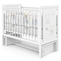 Кровать детская Indigo Happy Friends маятник на колесах