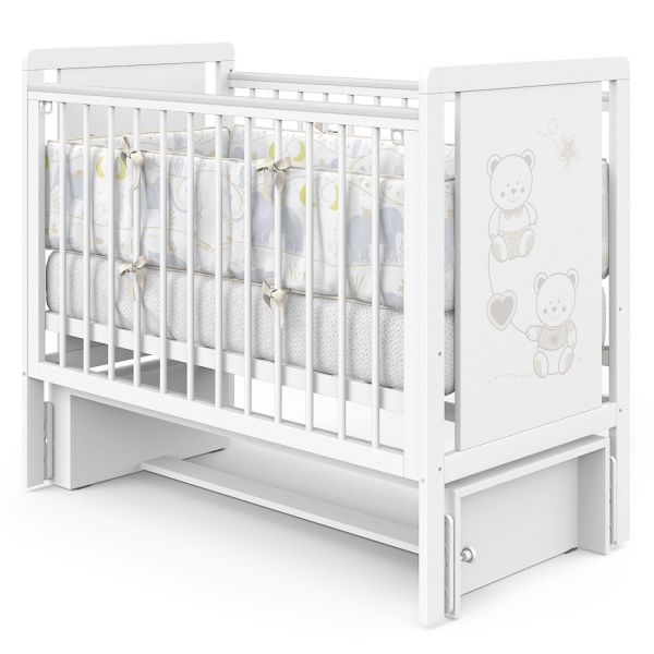 Кровать детская Indigo Happy Friends маятник на колесах