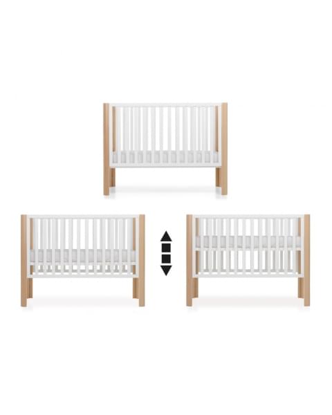 Кроватка детская из бука FOPPAPEDRETTI Gioia Bianco 63х124