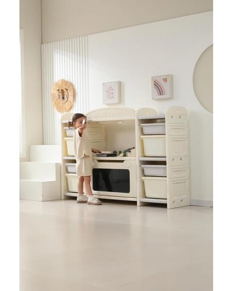 Кухня детская UNIX Kids Cook & Store 8 ящиков Grey