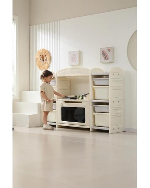 Кухня детская UNIX Kids Cook & Store 8 ящиков Grey