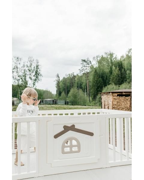 Большой детский игровой манеж UNIX Kids Classic Tree House 150 x 180 Camel