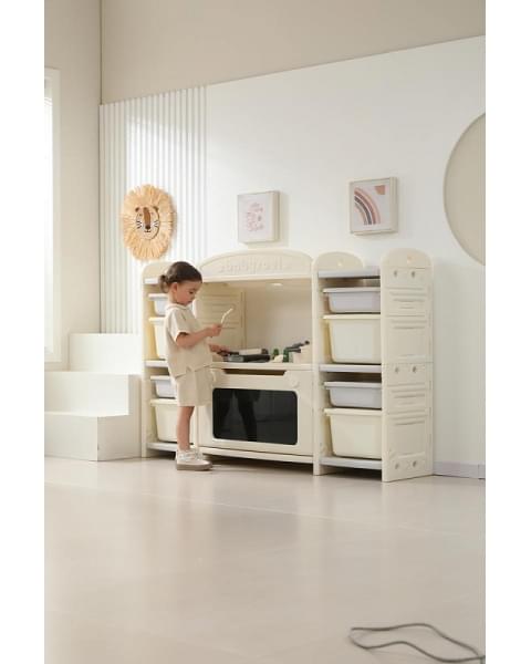 Кухня детская UNIX Kids Cook & Store 8 ящиков Grey
