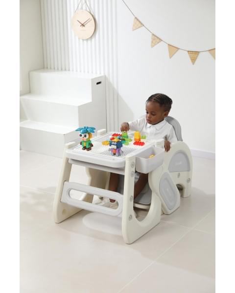 Стул для кормления UNIX Kids Cloud Трансформер (3 in 1) Grey