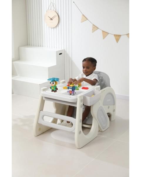Стул для кормления UNIX Kids Cloud Трансформер (3 in 1) Grey
