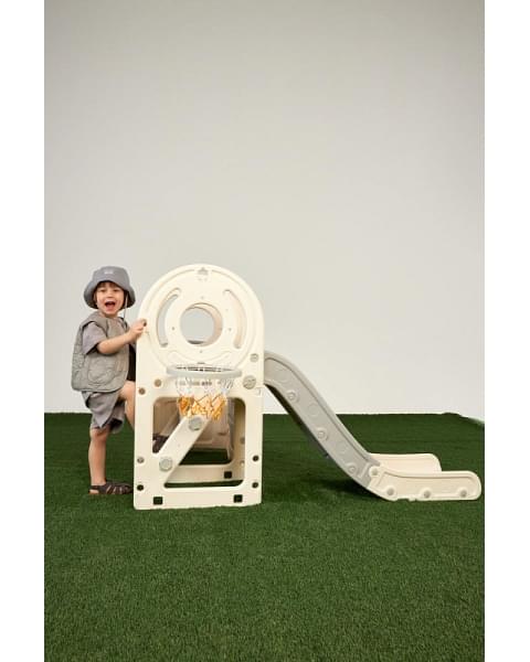 Игровой комплекс с горкой UNIX Kids Bus 171 см Grey