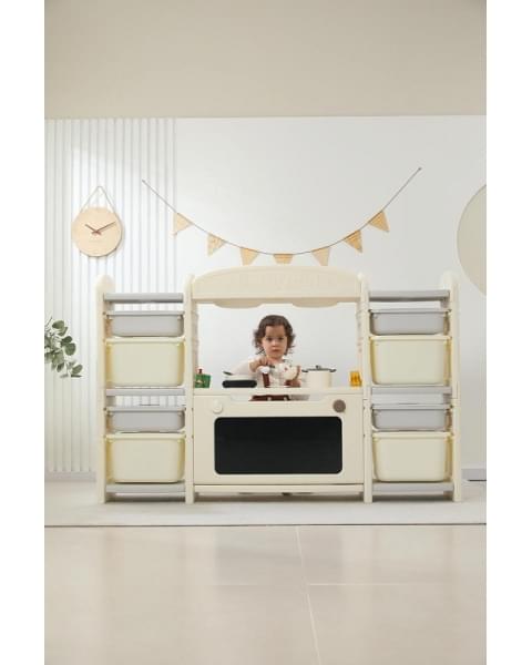 Кухня детская UNIX Kids Cook & Store 8 ящиков Grey