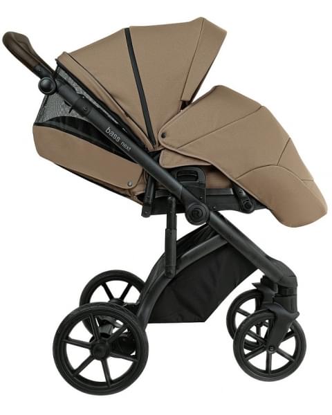 Детская коляска Roan Bass Next 2.0 3 в 1 с автокреслом Tutis Elo Lux EduSky Black BSN/42/2 Mocha Mousse/Black/руч.Cappuccino