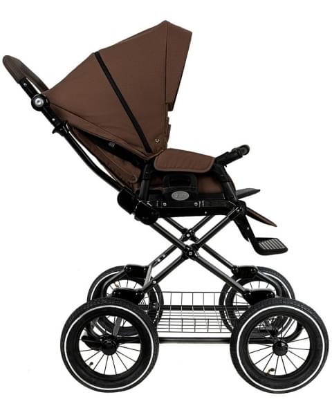 Детская коляска Roan Bass Next Classic 2.0 d12 3 в 1 с автокреслом Tutis Elo Lux EduSky Black BNC/81/2 Mocha Mousse/Black/руч.Cappuccino