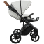 Детская коляска Roan Bass Next Кожа 2.0 3 в 1 с автокреслом Tutis Elo Lux EduSky Black BNL/70/2 Island Stone /Black/ руч.Коричневый