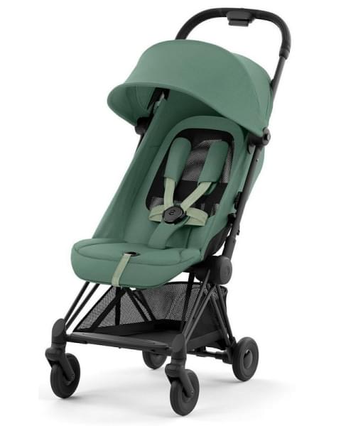 Прогулочная коляска Cybex Coya Leaf Green с дождевиком/Matt Black