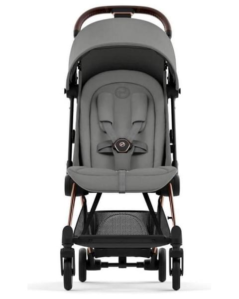 Прогулочная коляска Cybex Coya Mirage Grey с дождевиком и бампером/Rosegold