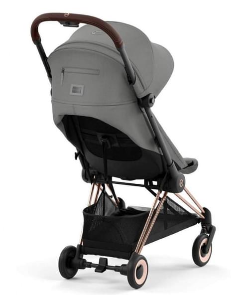 Прогулочная коляска Cybex Coya Mirage Grey с дождевиком и бампером/Rosegold