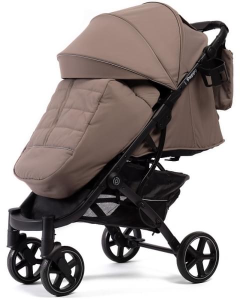 Прогулочная коляска Peppy Polo 2.0 sandstone черная рама, сумка