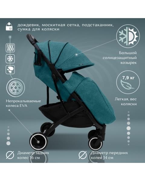 Прогулочная коляска Sweet Baby Compatto, Dark Green (Темно-зеленый)
