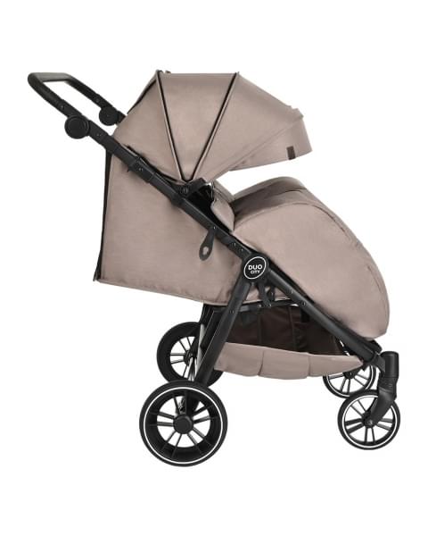 Прогулочная коляска для двойни Pituso Duocity PU 2023, Cappuccino (Коричневый)