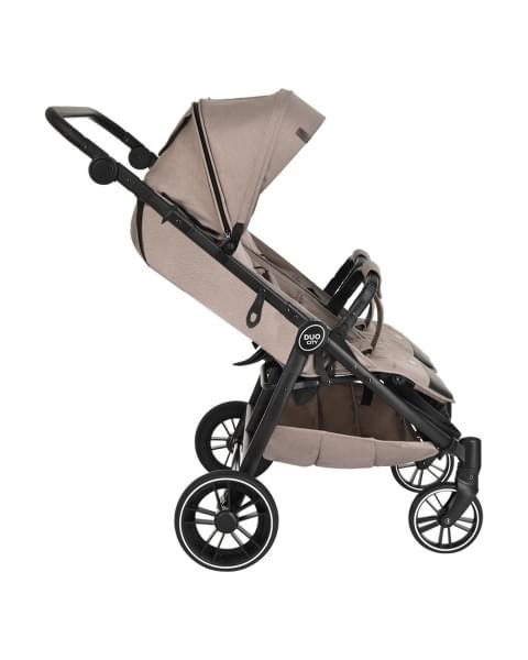 Прогулочная коляска для двойни Pituso Duocity PU 2023, Cappuccino (Коричневый)