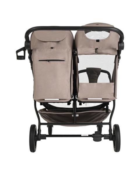 Прогулочная коляска для двойни Pituso Duocity PU 2023, Cappuccino (Коричневый)