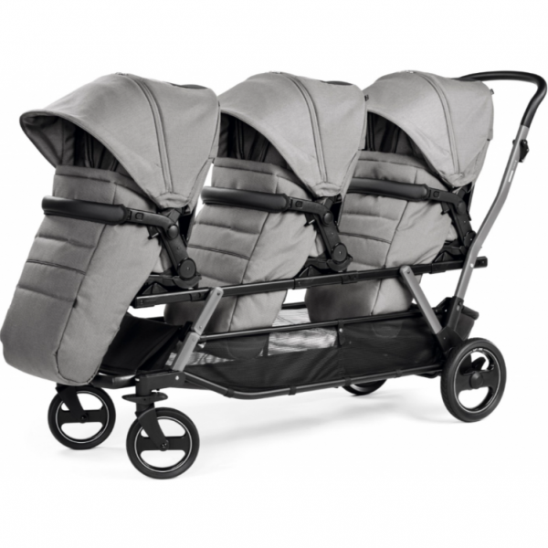 Прогулочная коляска для тройни Peg-Perego Triplette Piroet, Mercury (Серый)