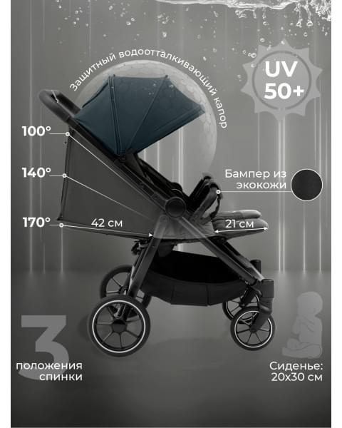 Прогулочная коляска с люлькой-переноской Sweet Baby Donna Grey