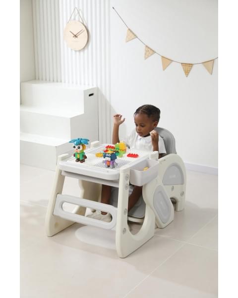 Стул для кормления UNIX Kids Cloud Трансформер (3 in 1) Grey