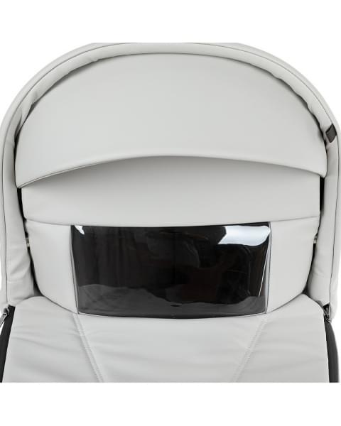 Детская коляска Roan Bass Next Кожа 2.0 3 в 1 с автокреслом Tutis Elo Lux EduSky Black BNL/70/2 Island Stone /Black/ руч.Коричневый