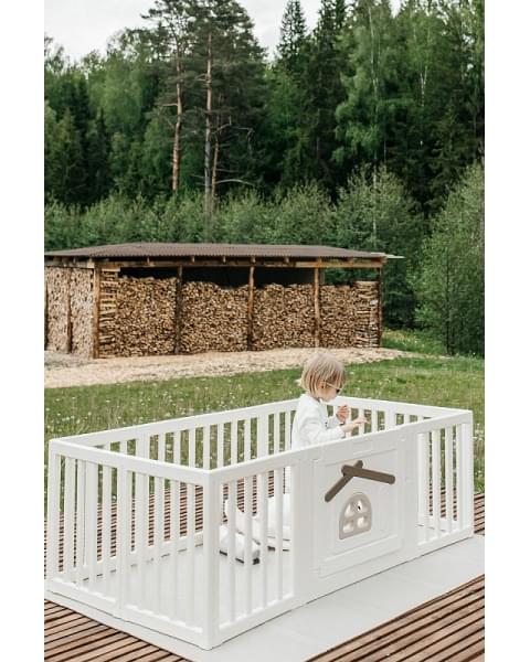 Большой детский игровой манеж UNIX Kids Classic Tree House 150 x 180 Camel