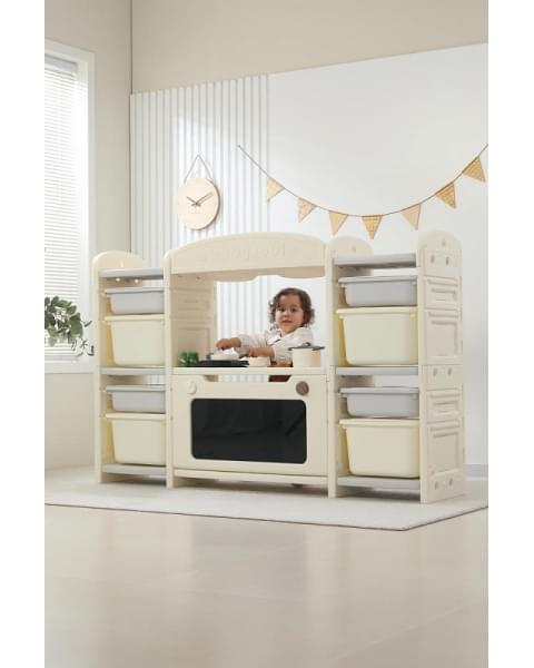 Кухня детская UNIX Kids Cook & Store 8 ящиков Grey