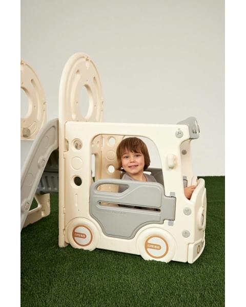 Игровой комплекс с горкой UNIX Kids Bus 171 см Grey