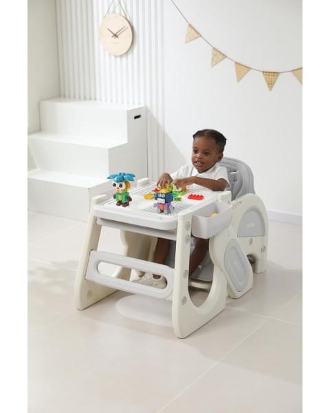 Стул для кормления UNIX Kids Cloud Трансформер (3 in 1) Grey