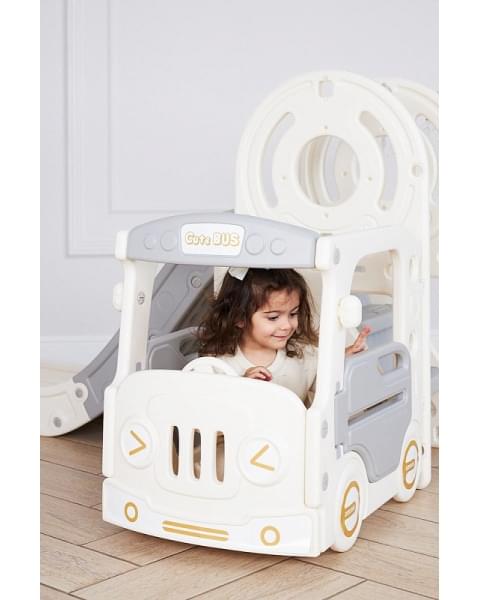 Игровой комплекс с горкой UNIX Kids Bus 171 см Grey