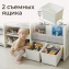 Стеллаж для игрушек и книг UNIX Kids Замок Сastle серый