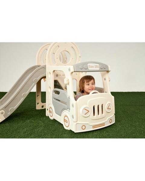 Игровой комплекс с горкой UNIX Kids Bus 171 см Grey