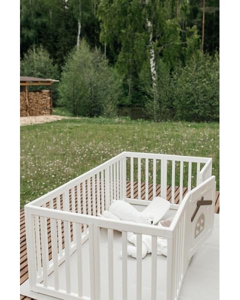 Большой детский игровой манеж UNIX Kids Classic Tree House 150 x 180 Camel