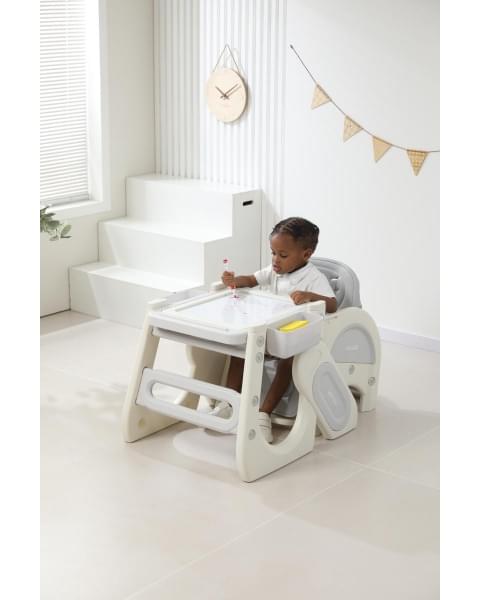 Стул для кормления UNIX Kids Cloud Трансформер (3 in 1) Grey