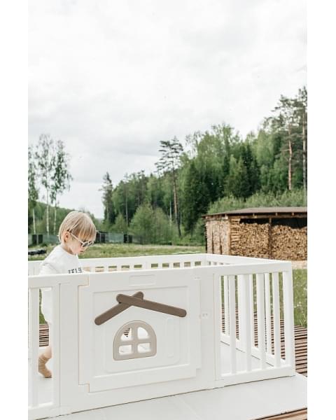 Большой детский игровой манеж UNIX Kids Classic Tree House 150 x 180 Camel