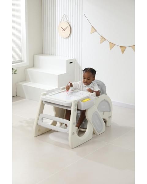 Стул для кормления UNIX Kids Cloud Трансформер (3 in 1) Grey