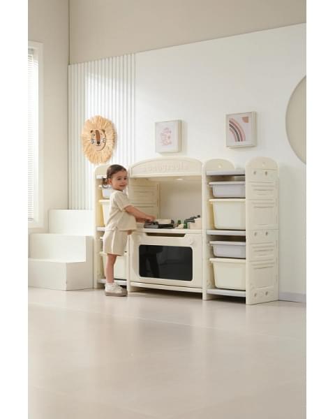 Кухня детская UNIX Kids Cook & Store 8 ящиков Grey