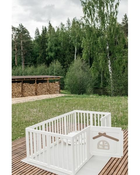 Большой детский игровой манеж UNIX Kids Classic Tree House 150 x 180 Camel