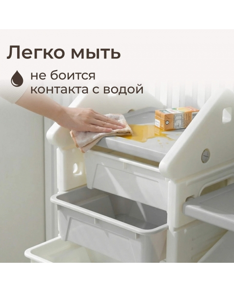 Стеллаж для игрушек и книг UNIX Kids Замок Сastle серый