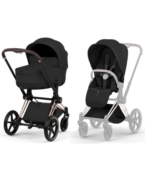 Коляска Cybex Priam V Rosegold Style Collection 2 в 1 Sepia Black