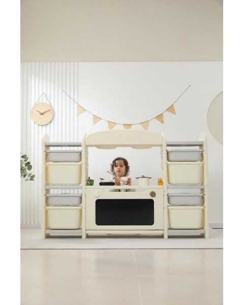 Кухня детская UNIX Kids Cook & Store 8 ящиков Grey