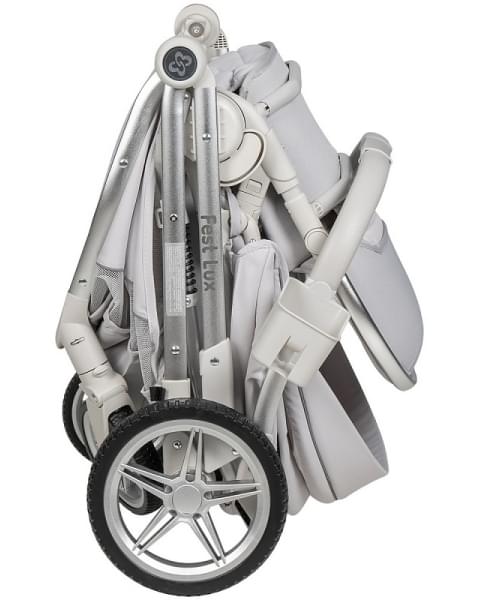 Детская прогулочная коляска Farfello Fest Lux Светло-серый/Light grey FL-14 цветная рама