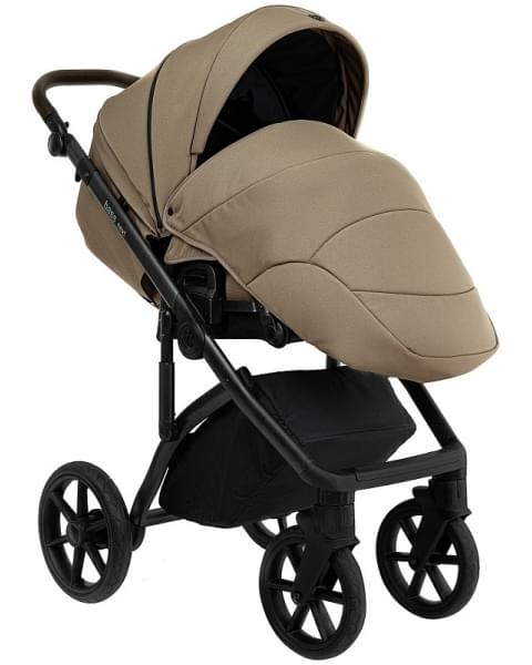Детская коляска Roan Bass Next 2.0 3 в 1 с автокреслом Tutis Elo Lux EduSky Black BSN/42/2 Mocha Mousse/Black/руч.Cappuccino