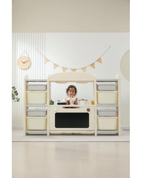 Кухня детская UNIX Kids Cook & Store 8 ящиков Grey